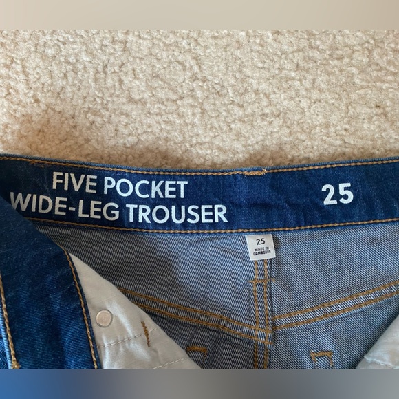 J. Crew five pocket wide-leg trouser jeans size 25 - Picture 3 of 8
